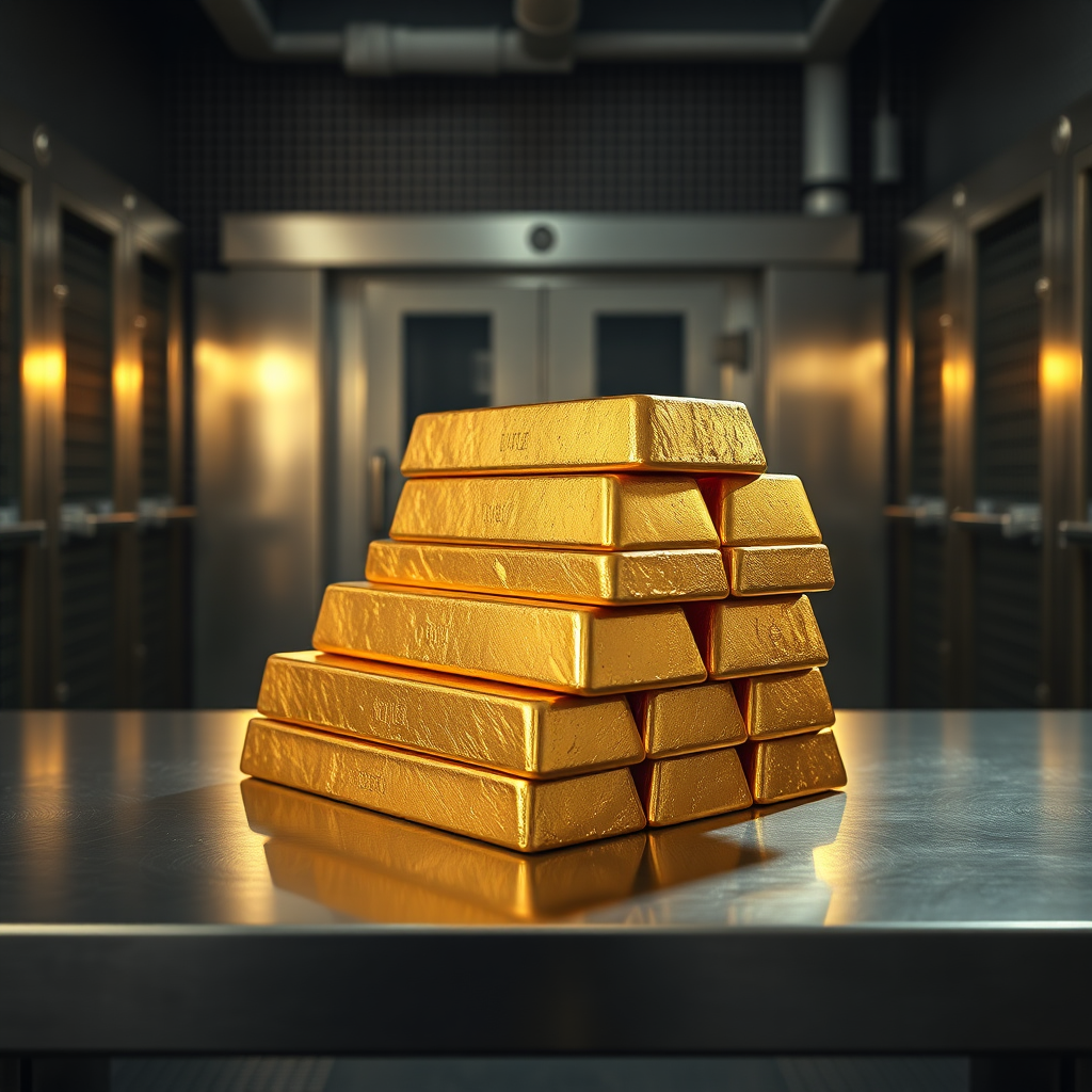 Gold dore bars photo