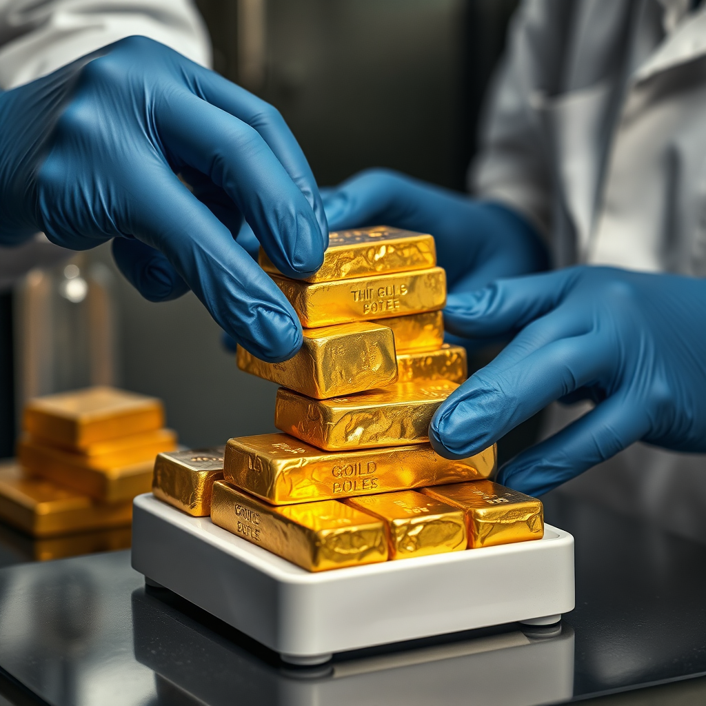 Gold dore bars photo